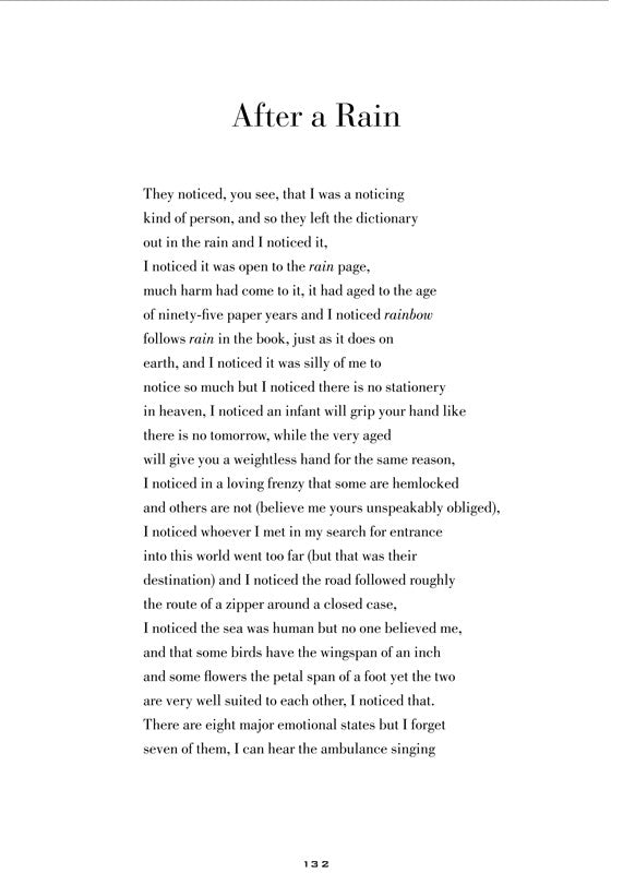 Mary Ruefle - After a Rain - Selected Poems