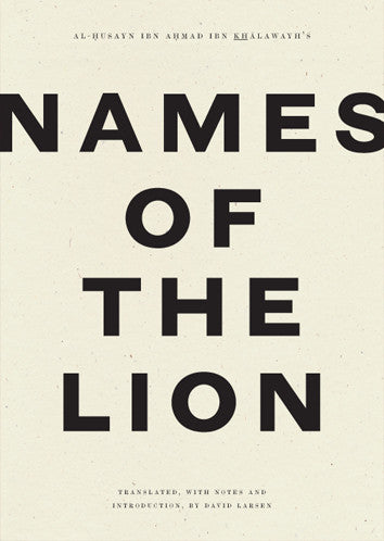 Names of the Lion, David Larsen
