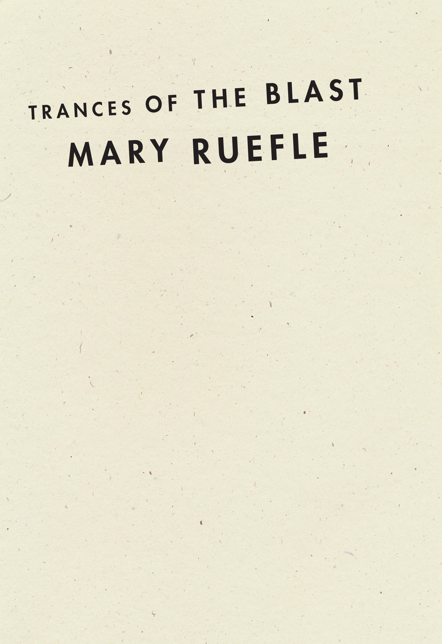 Mary Ruefle poetry