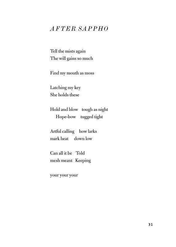 poem: "After Sappho"